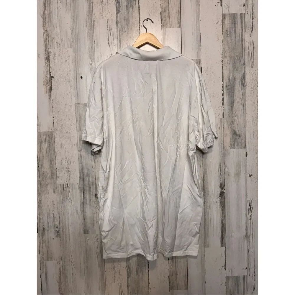 St. John’s Bay Men’s White Polo Shirt 3XLT Comfort Flex Short Sleeve Classic Fit - Picture 3 of 5